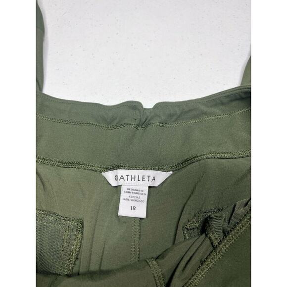 Athleta Womens Green Wor Out Casual Pull On Slim Jogger Size 18 - Picture 2 of 8